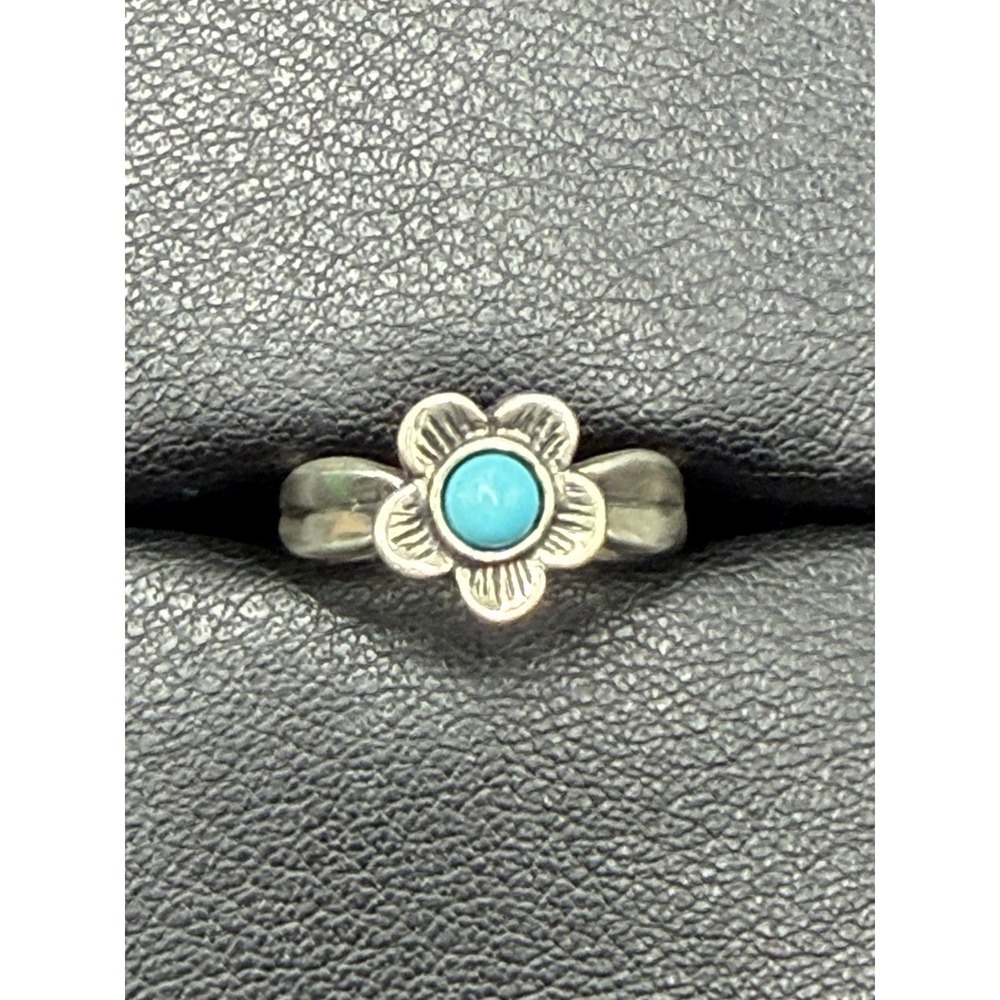 Vintage Sterling Silver Turquoise Adjustable Size 5 Toe Ring Toe Rings J30